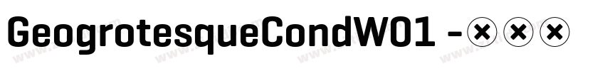 GeogrotesqueCondW01 字体转换